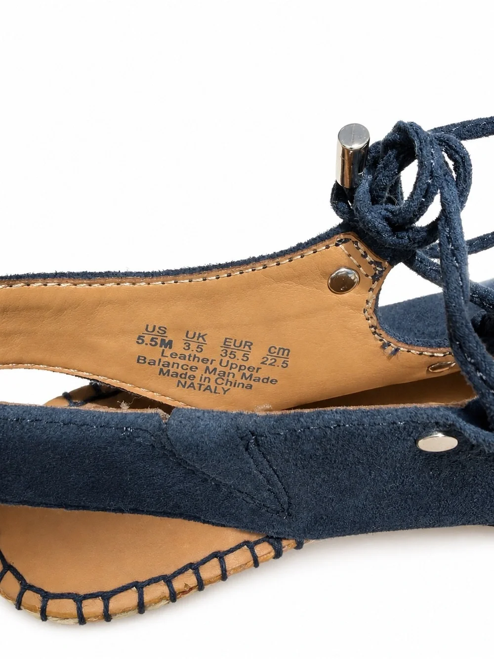 Franco Sarto NATALY Navy Espadrille Wedge Sandals – Size 5.5